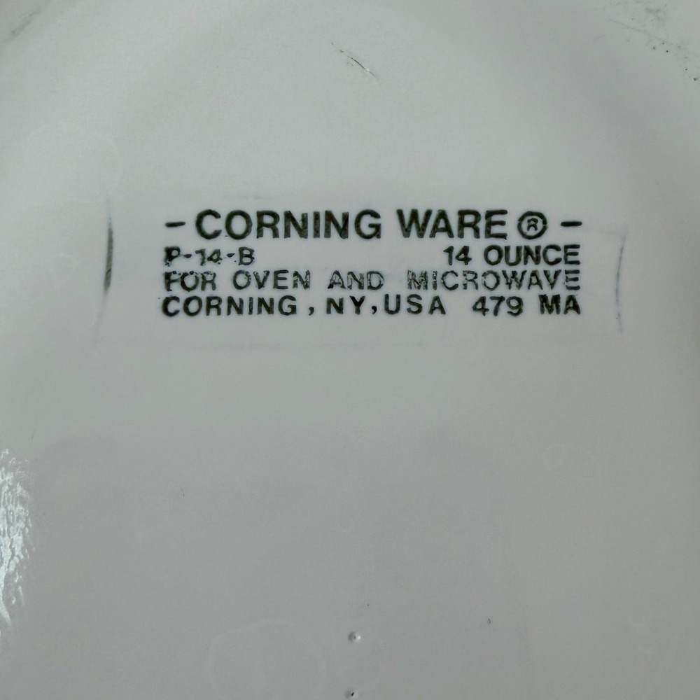 Corning Ware Baking Dish Small Oval Casserole White P-14-B No Lid 14 oz USA - Picture 4 of 7